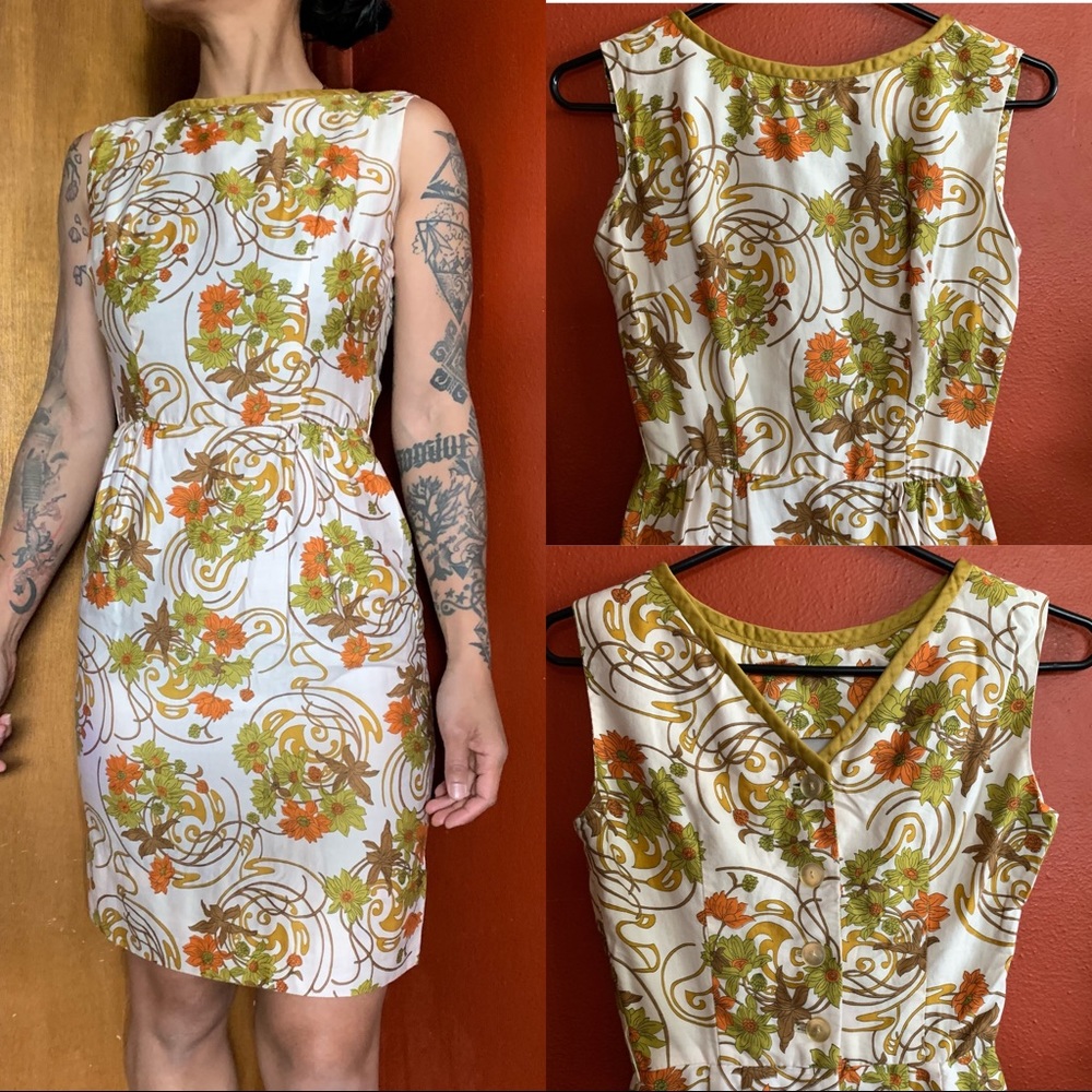 Floral Sleeveless Dress - Multicolor